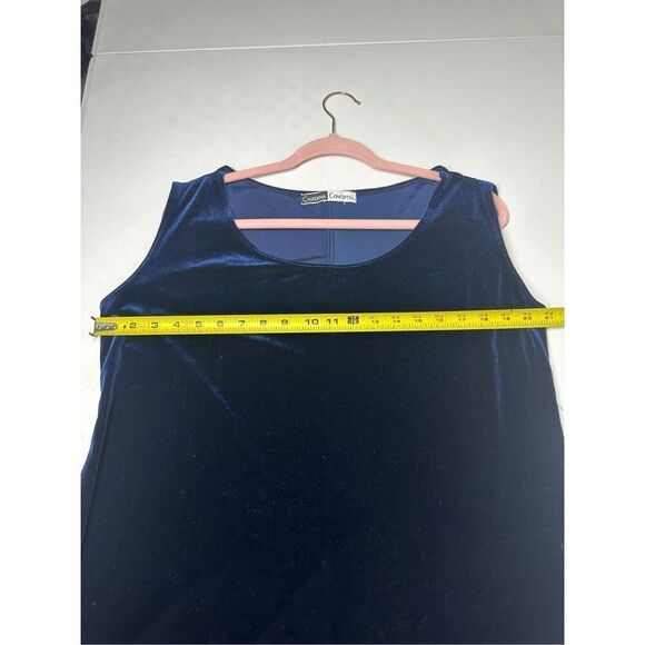 California Concepts Women’s Velour Sleeveless Maxi Dress Blue Size XL See Notes - Picture 12 of 15